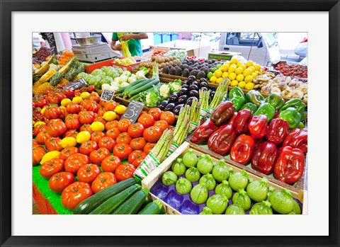 Framed France, Provence, Cannes, Produce market Print