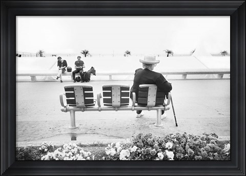 Framed Seaside, By La Croisette, France Print