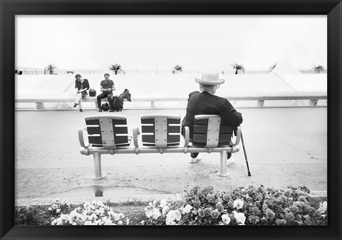 Framed Seaside, By La Croisette, France Print