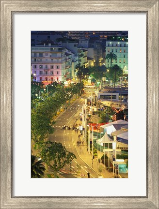 Framed Overview of La Pantiero, Cannes, France Print