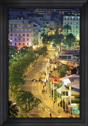 Framed Overview of La Pantiero, Cannes, France Print