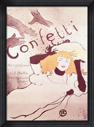 Framed Confetti, 1893 Print