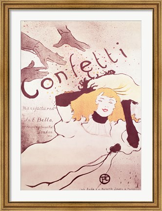 Framed Confetti, 1893 Print