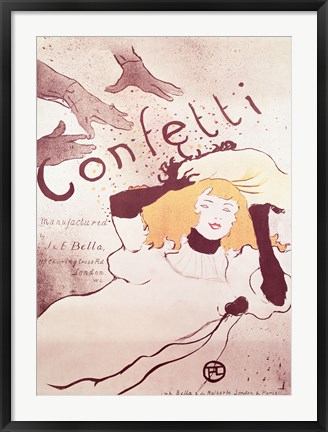 Framed Confetti, 1893 Print