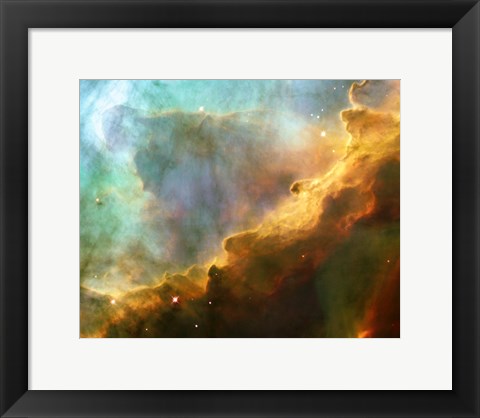 Framed Perfect Storm of Turbulent Gases in the Omega/Swan Nebula (M17) Print