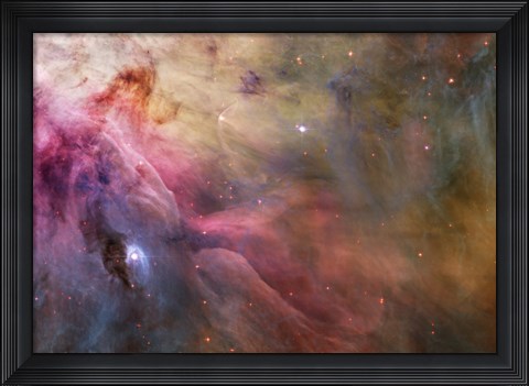 Framed Abstract Art Found in the Orion Nebula Print