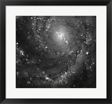 Framed Hubble Space Telescope Imaging of Hot Gas and Star Birth in M101 Print