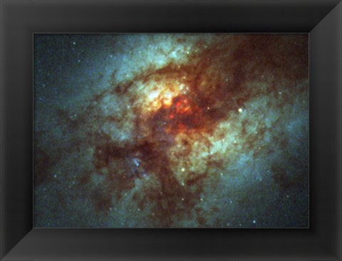 Framed Super Star Clusters in Dust-Enshrouded Galaxy Print