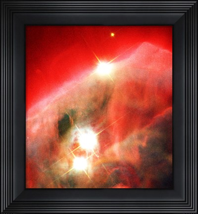Framed Edifice of Gas and Dust in the Cone Nebula Print