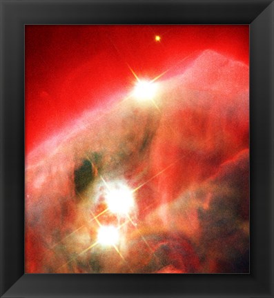 Framed Edifice of Gas and Dust in the Cone Nebula Print