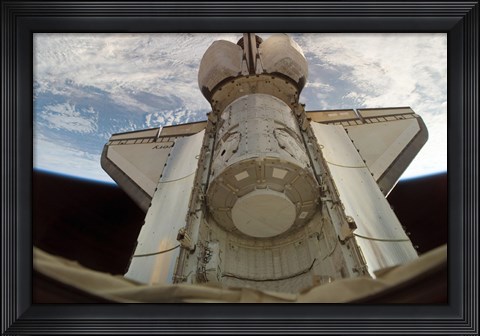 Framed Harmony Node in Space Shuttle Discovery's Cargo Bay Print