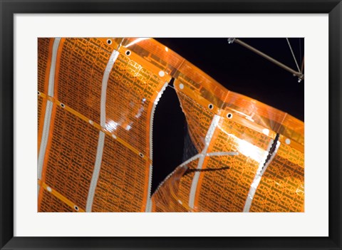 Framed Close-up of a Tear in Solar Array Material on the International Space Station Print