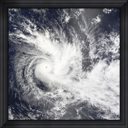 Framed Tropical Cyclone Daman over the South Pacific Ocean Print