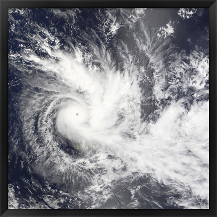 Framed Tropical Cyclone Daman over the South Pacific Ocean Print