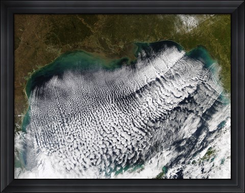 Framed Cloud Streets in the Gulf of Mexico Print