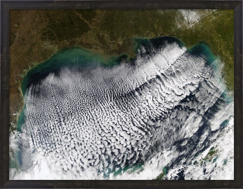 Framed Cloud Streets in the Gulf of Mexico Print