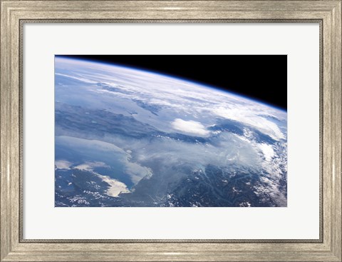 Framed Haze in the Po River Valley of Italy Print