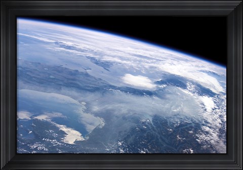 Framed Haze in the Po River Valley of Italy Print
