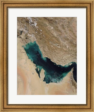 Framed Satellite View of the Persian Gulf Print