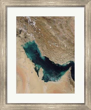 Framed Satellite View of the Persian Gulf Print