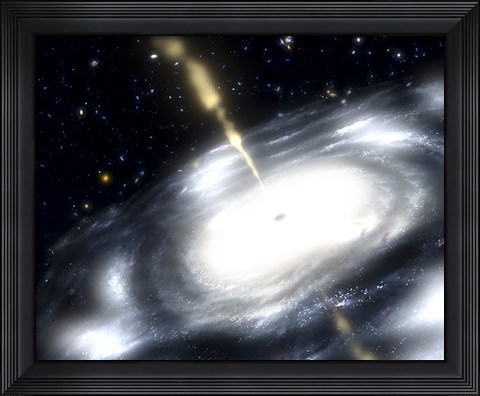 Framed Rare Galaxy that is Extremely Dusty, and Produces Radio Jets Print