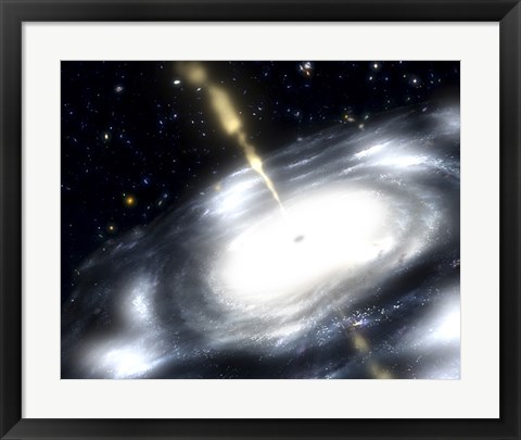 Framed Rare Galaxy that is Extremely Dusty, and Produces Radio Jets Print