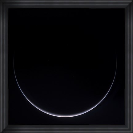 Framed Sun-Illuminated Crescent of Earth around Antarctica Print