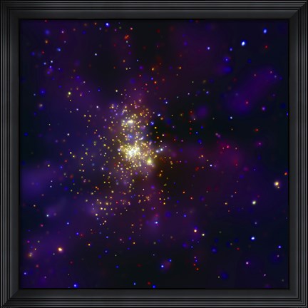 Framed Westerlund 2, a Young Star Cluster Print
