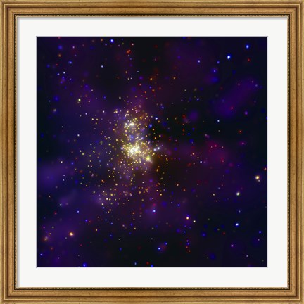 Framed Westerlund 2, a Young Star Cluster Print