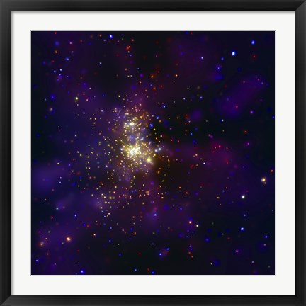 Framed Westerlund 2, a Young Star Cluster Print