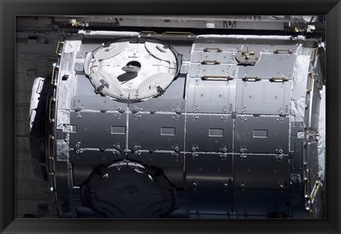 Framed Harmony Node in the Payload Bay of Space Shuttle Discovery Print