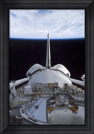 Framed Space Shuttle Discovery&#39;s Cargo Bay Print