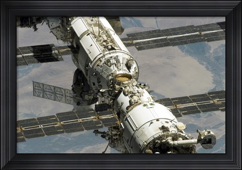 Framed Close Up View of International Space Station Print