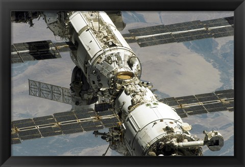 Framed Close Up View of International Space Station Print
