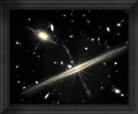 Framed Two Types of Spiral Galaxies that Populate our Universe Print