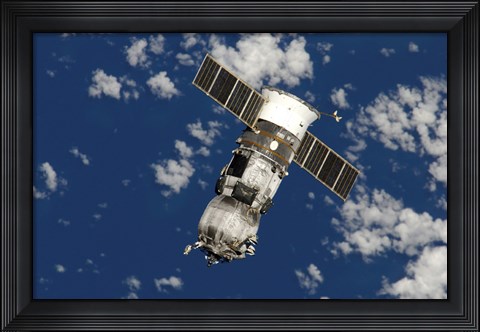 Framed unpiloted Progress 17 Supply Vehicle Print