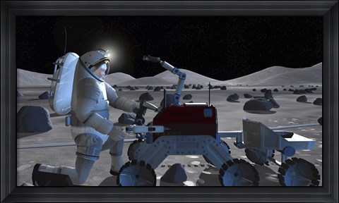 Framed Future Space Exploration Missions Print