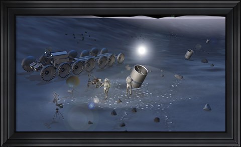 Framed Concept of Possible Activities During Future Space Exploration Missions Print