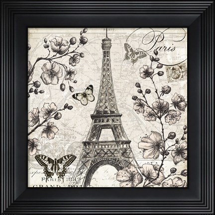 Framed Paris in Bloom I Print