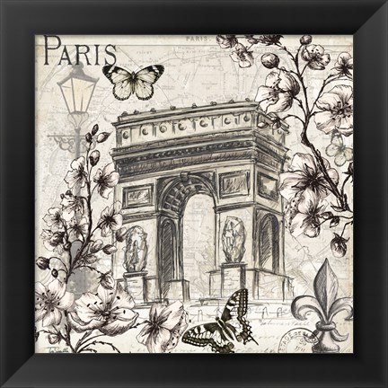 Framed Paris in Bloom II Print