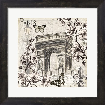 Framed Paris in Bloom II Print