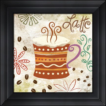 Framed Colorful Coffee IV Print