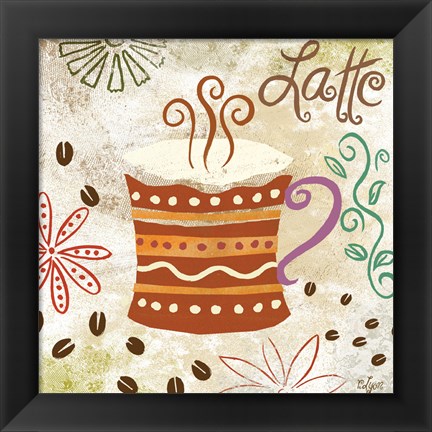 Framed Colorful Coffee IV Print