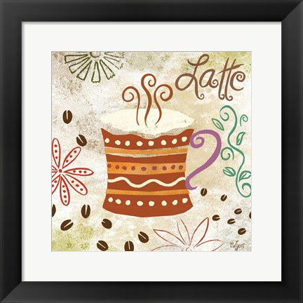 Framed Colorful Coffee IV Print