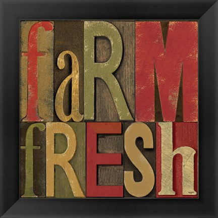 Framed Printers Block Farm To Table IV Print