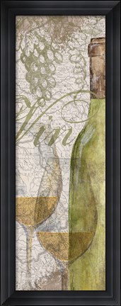 Framed Vino and Vin Panel II Print