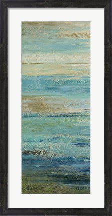 Framed Blue Indigo Panel I Print