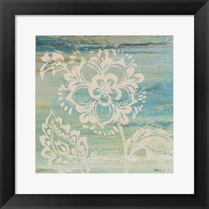 Framed Blue Indigo w/Lace IV Print