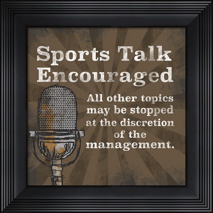 Framed Sports Talk I Print