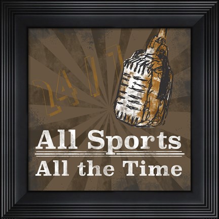 Framed Sports Talk II Print